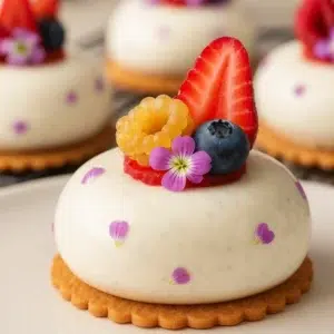 Strawberry Vanilla Almond Mini Entremets – Elegant Individual Desserts for Any Occasion