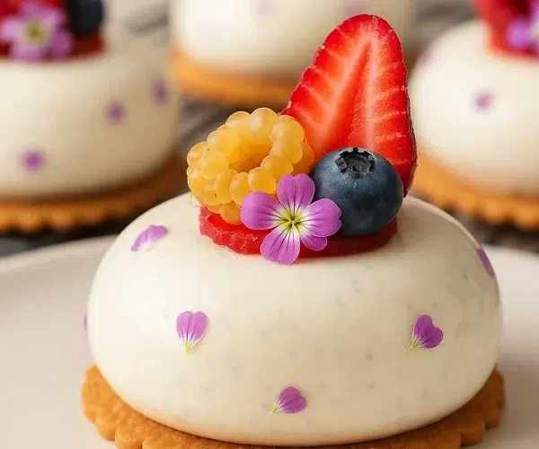 Strawberry Vanilla Almond Mini Entremets – Elegant Individual Desserts for Any Occasion