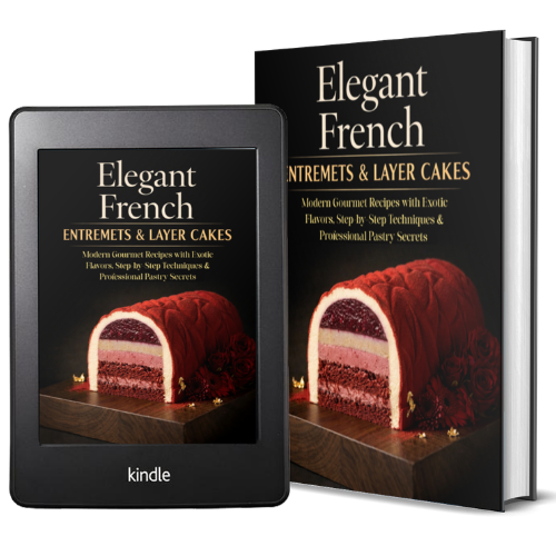 Elegant French Entremets & Layer Cakes book cover by Chef Mimo
